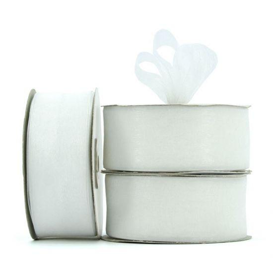 Organza Ribbon Roll - White