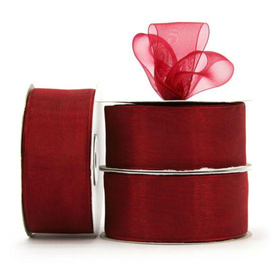 Organza Ribbon Roll - Dubonnet