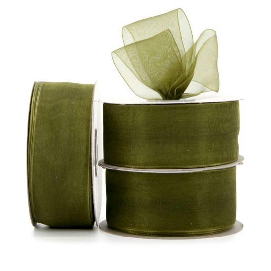 Organza Ribbon Roll - Moss