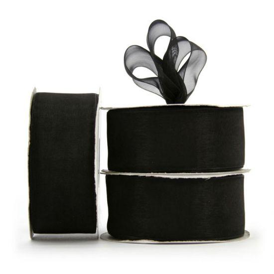 Organza Ribbon Roll - Black