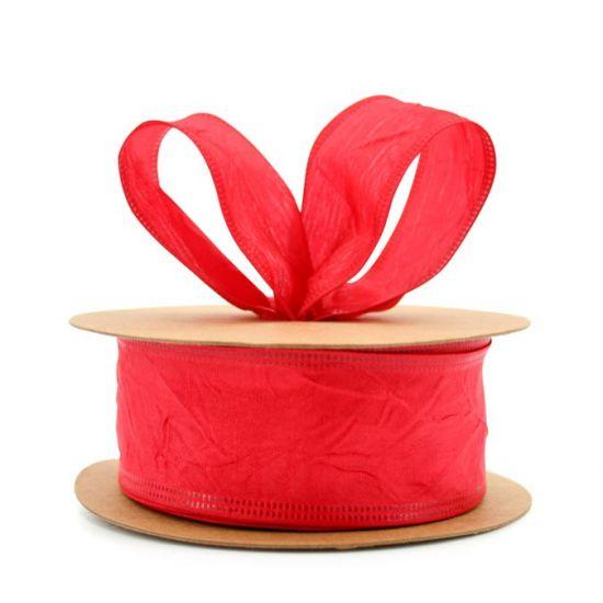 Taffeta Ribbon - Wire Edge 38mm x 20m - Red