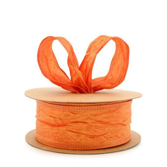 Taffeta Ribbon - Wire Edge 38mm x 20m - Orange