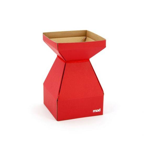 MOD Square Vase - Small 14sq x 22cm - 10pk - Red