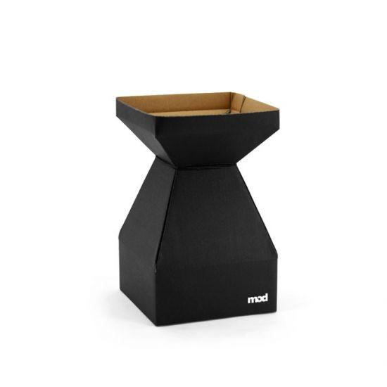 MOD Square Vase - Small 14sq x 22cm - 10pk - Black