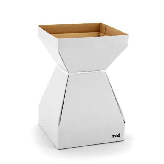 MOD Square Vase - Medium 17.5sq x 27H cm - 10pk - White