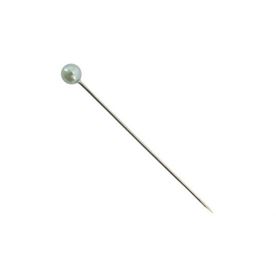 Round Pearl Corsage Pin 40mm Pk/144 - Silver