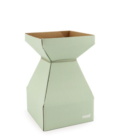 MOD Square Vase - Small 14sq x 22cm - 10pk - Soft Green