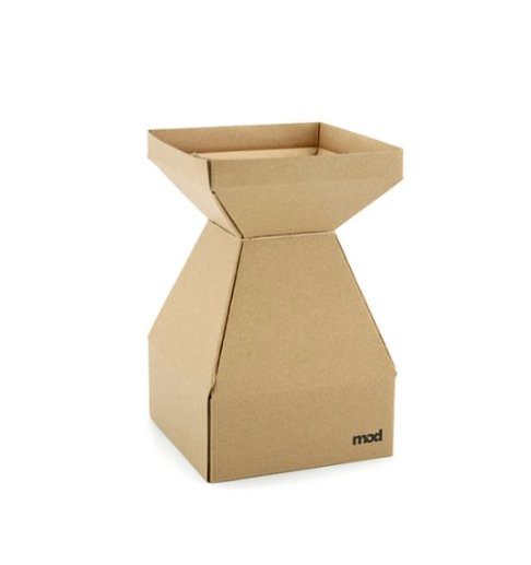 MOD Square Vase - Small 14sq x 22cm - 10pk - Natural