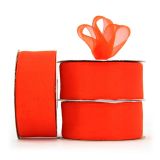 Organza Ribbon, Woven Edge - Orange