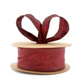 Taffeta Ribbon - Wire Edge 38mm x 20m - Burgundy